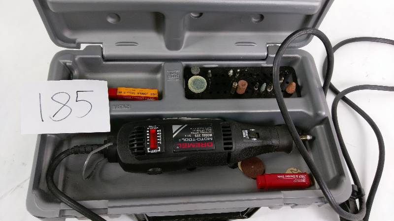 lot 185 image: Corded Rotary Dremel In Case