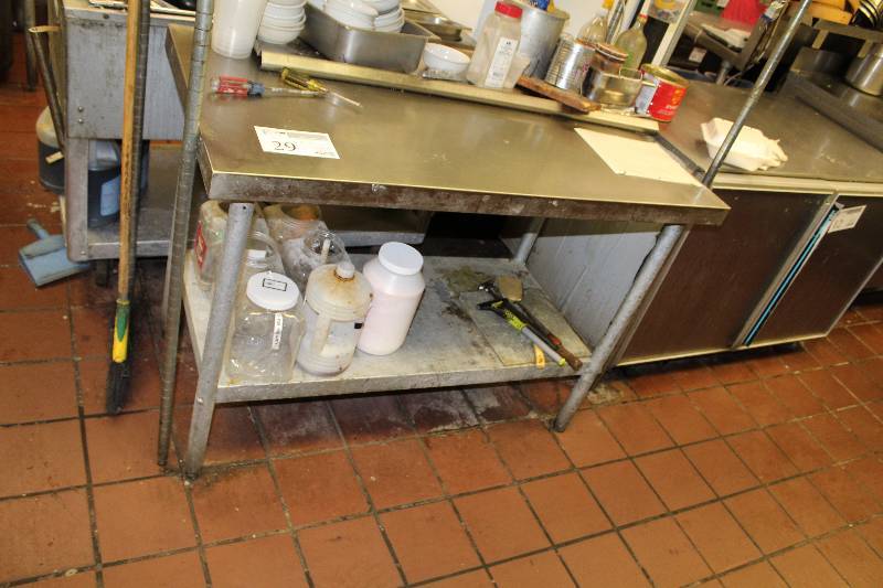 lot 29 image: Stainless Steel Prep Table
