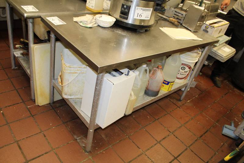 lot 19 image: Stainless Steel Prep Table