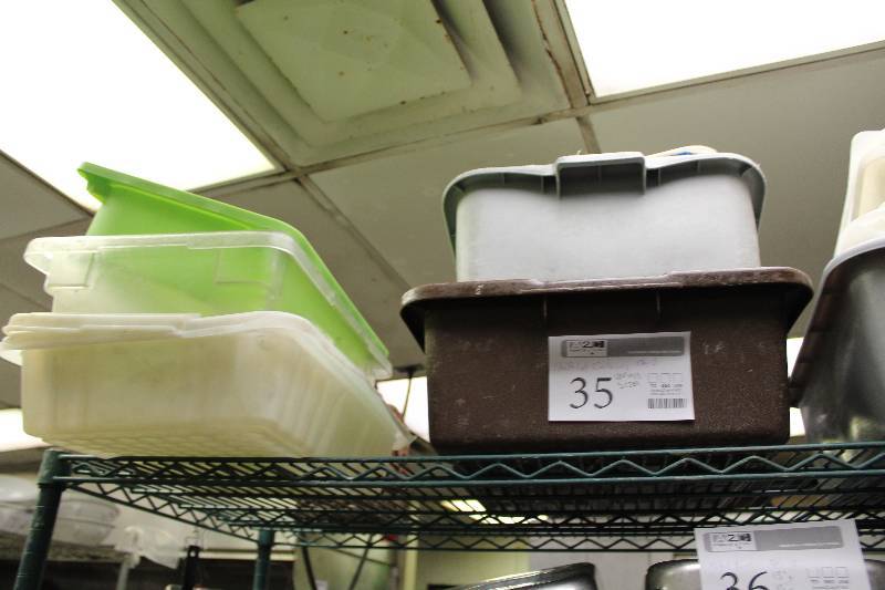 lot 35 image: Lot of (13) Plastic Containers
