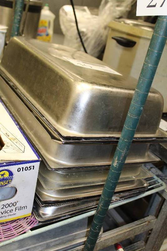 lot 40 image: Lot of (13) Stainless Steel Cooking Pans