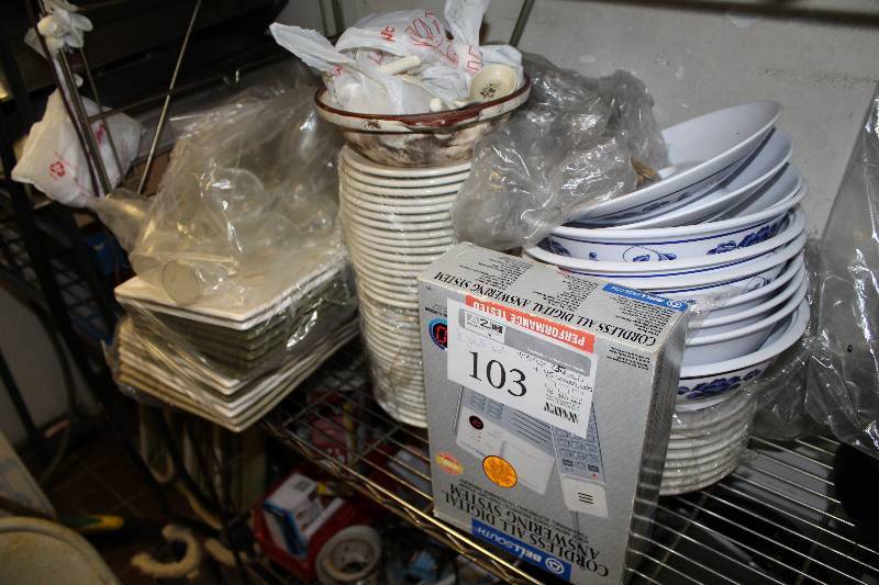 lot 103 image: Lot of (Approximately 70) Dinner Plates, Bowls