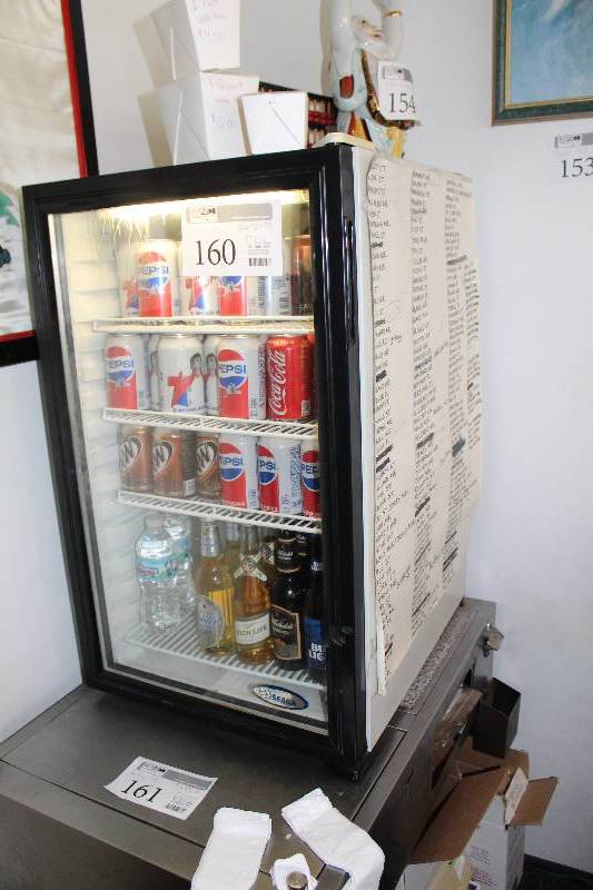lot 160 image: Commercial Glass-Front Refrigerator