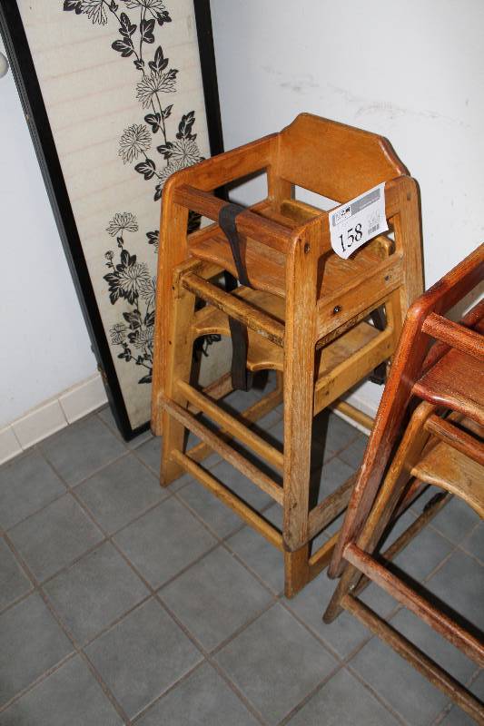 lot 158 image: Lot of (2) Wood High Chairs