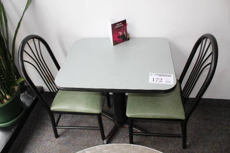 lot 172 image: Dining Table w 2-Padded Dining Chairs
