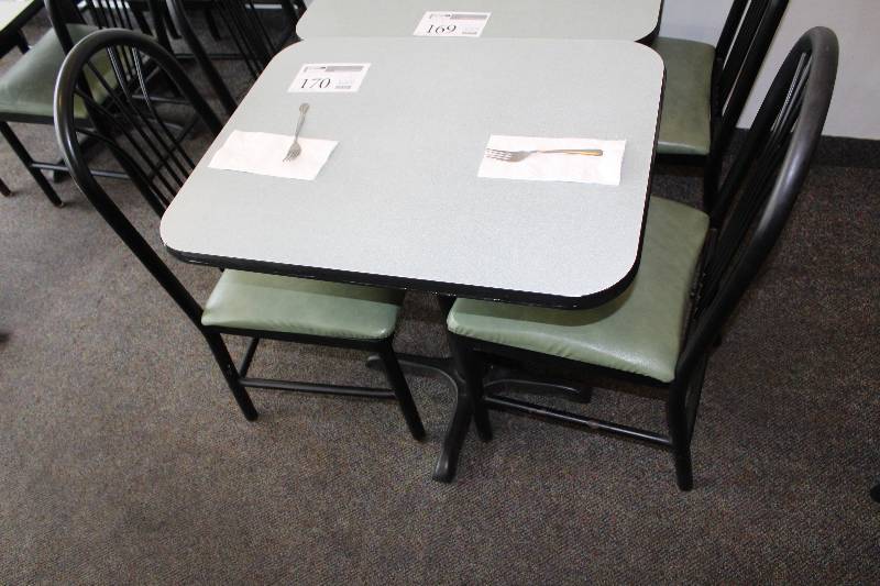 lot 170 image: Dining Table w 2-Padded Dining Chairs