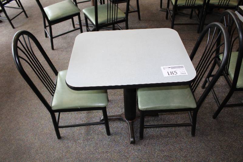 lot 185 image: Dining Table w 2-Padded Dining Chairs