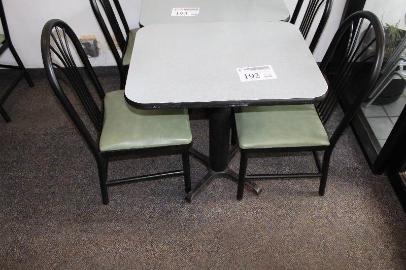 lot 192 image: Dining Table w 2-Padded Dining Chairs