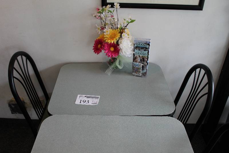 lot 193 image: Dining Table w 2-Padded Dining Chairs