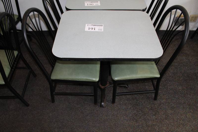 lot 191 image: Dining Table w 2-Padded Dining Chairs