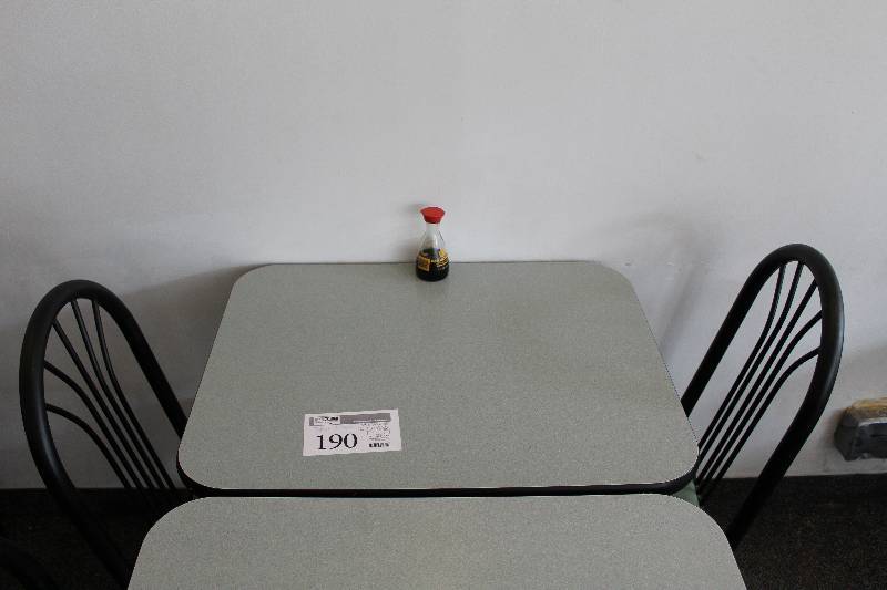 lot 190 image: Dining Table w 2-Padded Dining Chairs