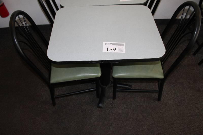 lot 189 image: Dining Table w 2-Padded Dining Chairs