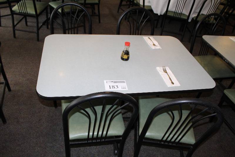 lot 183 image: Dining Table w 4-Padded Dining Chairs