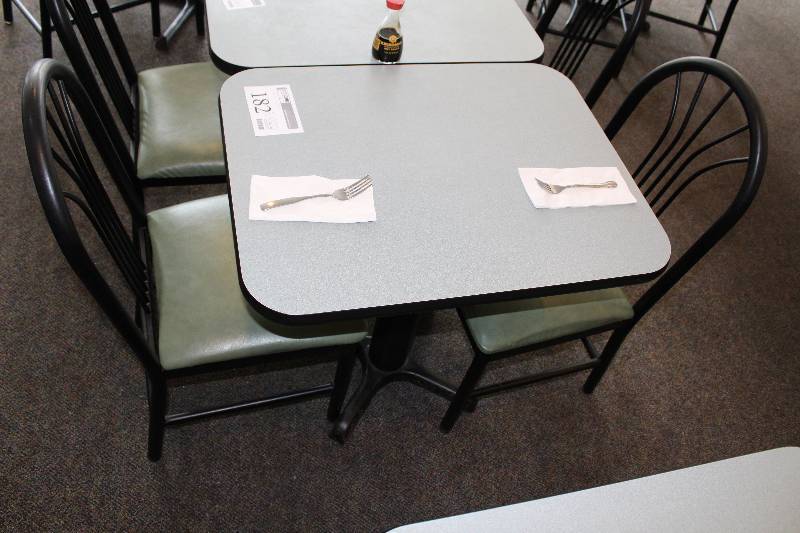 lot 182 image: Dining Table w 2-Padded Dining Chairs