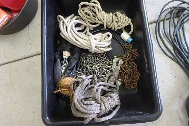 Lot of Power Cords and Rope