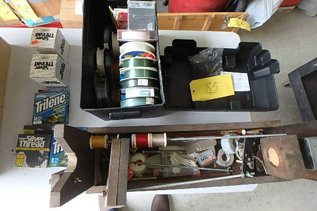 Battery Box full of Fishing Line, Jig to make custom Rods