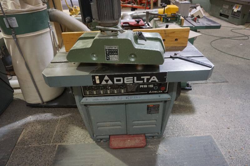 Delta/Invicta Model RS15 Commercial Shaper With Nandina Inc Power Feed, Commercial Cabinet Shop Saws, Sanders and Equipment