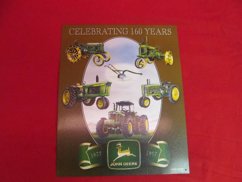 lot 14 image: Metal Sign Celebrating 160 Years John Deere
