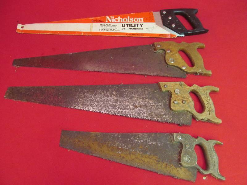 lot 134 image: Group of 4 Hand Saws