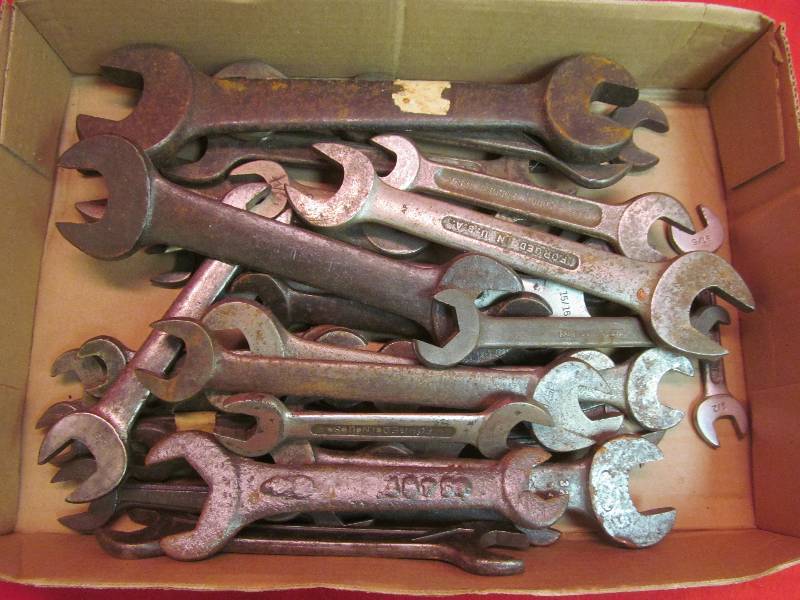 lot 149 image: Large Group of Box End Wrenches, Vintage