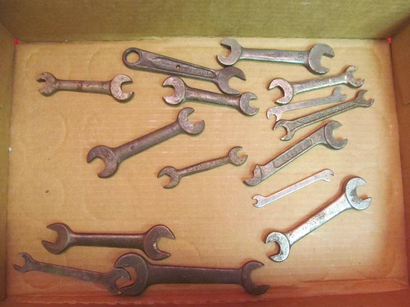 lot 150 image: Large Group of Small Box End Wrenches, Vintage