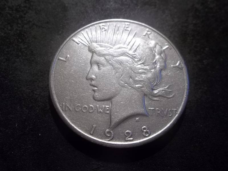 1928 S Silver Peace Dollar
