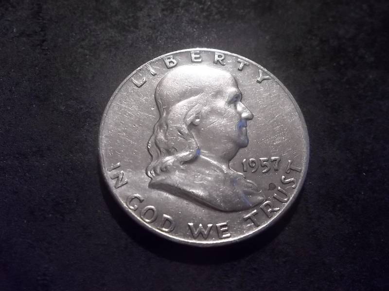 1957 D  Franklin Half Dollar