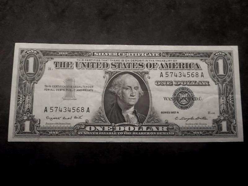 One Dollar Silver Certificate 1957 A Series
