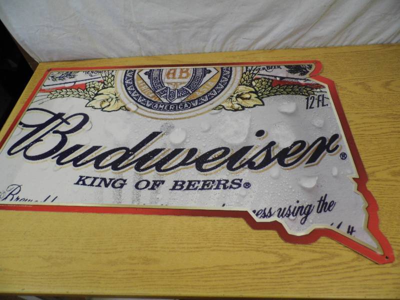 Budweiser Metal Sign - South Dakota