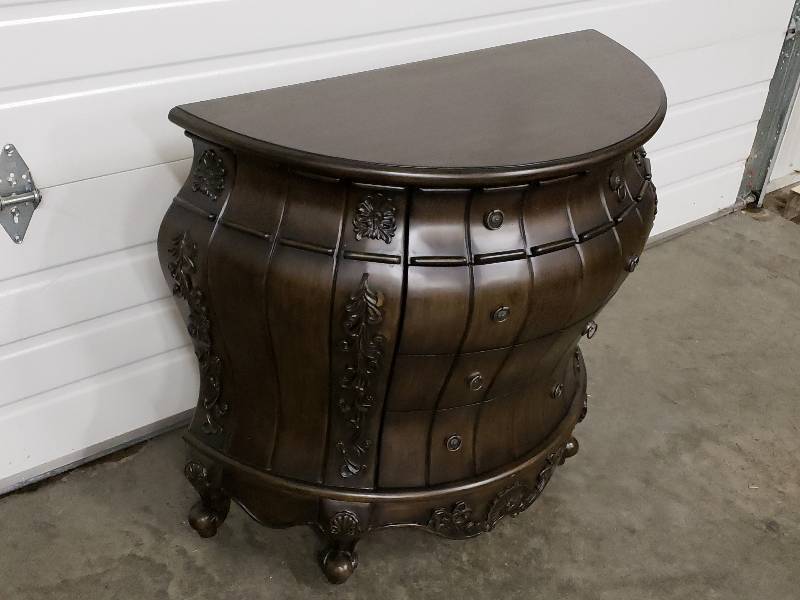 lot 8 image: Legion Brand Bombe Cabinet  Table
