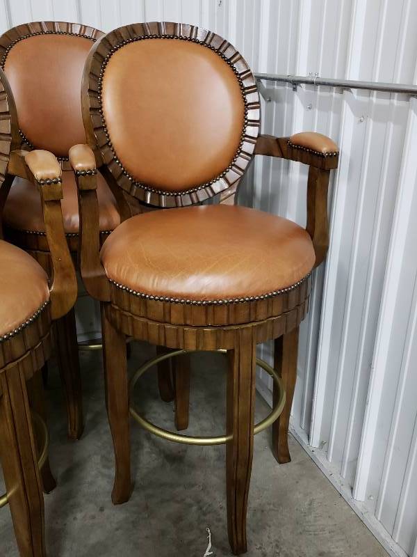 lot 16 image: (5) Tall Stool Chairs