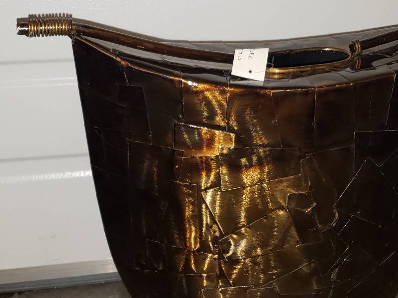lot 59 image: Textured Composite Vase  Planter  Decor
