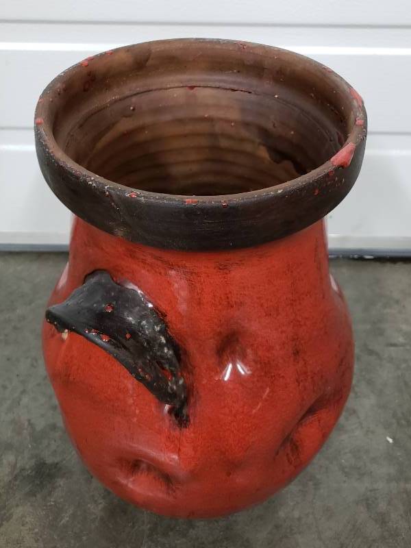 lot 62 image: Red Modern Pottery Vase
