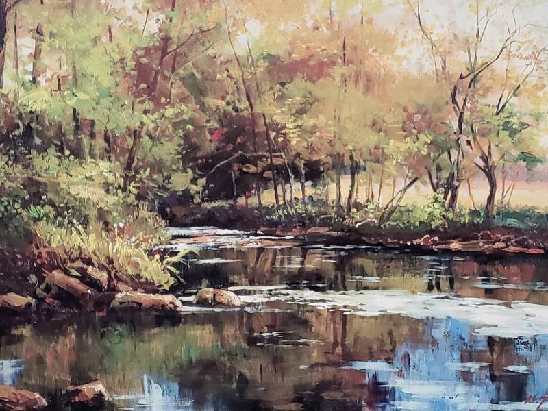 lot 70 image: Large Signed Framed Artwork