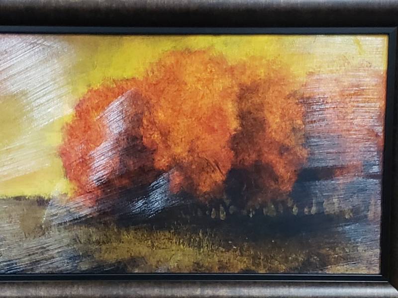 lot 74 image: Long Framed Artwork
