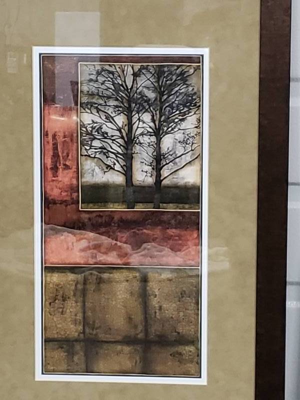 lot 89 image: (2) Jennifer Goldberger Small Tandem Trees Framed Art