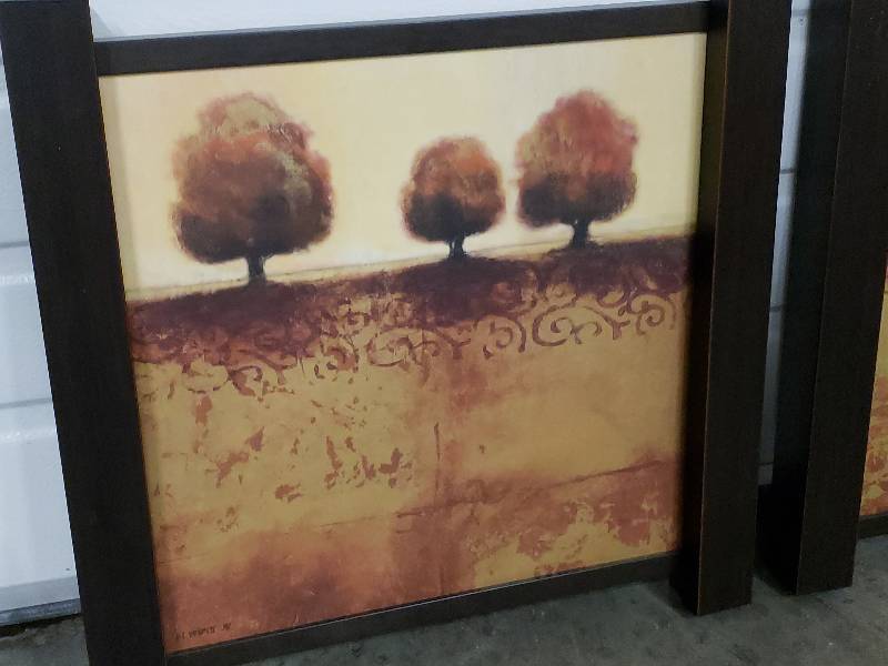 lot 90 image: Wooden Framed Wall Art