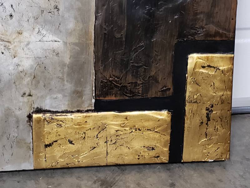 lot 101 image: Metallic Contemporary Wall Art