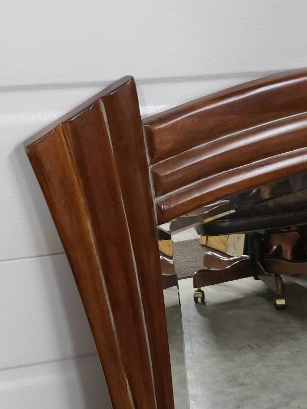 lot 106 image: Wooden Framed Mirror, Beveled