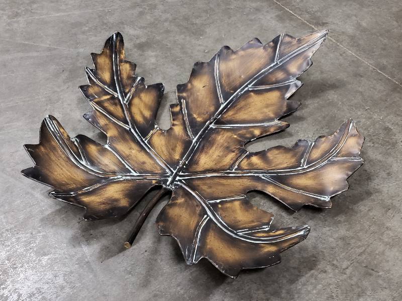 lot 138 image: Large Metal Maple Leaf Wall Decor