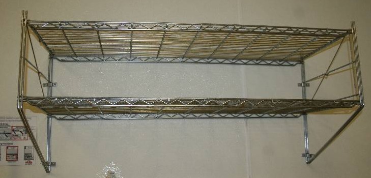 lot 39 image: Wall Mounted NSF Wire Shelf