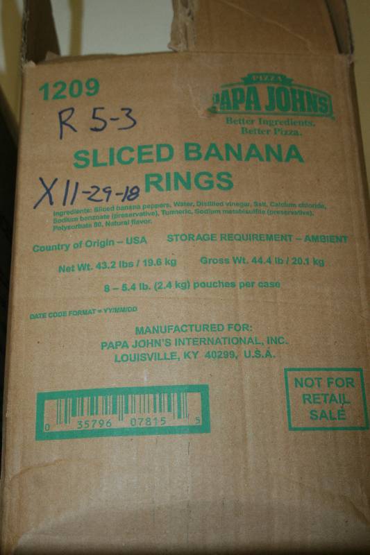 lot 136 image: Banana Peppers