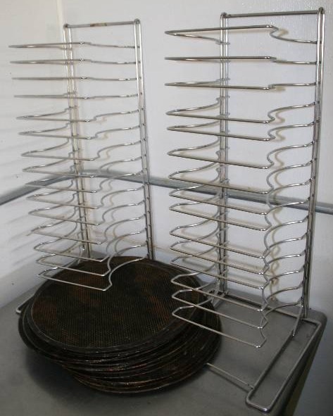 lot 174 image: Commercial Steel Racks and Commercial Grade Pizza Pans