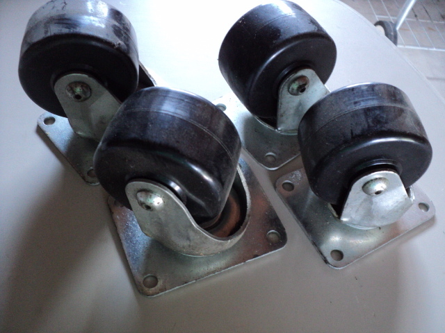 lot 16 image: 4 wheel castors - retail for $17 e...