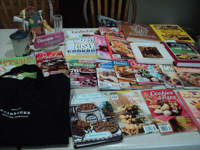 lot 27 image: cookbooks, dcor and Starbucks apr...