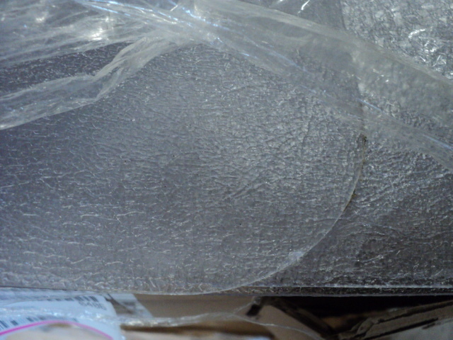 lot 54 image: plastic floor mat 46 x 50 some dama...