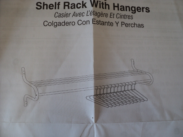 lot 58 image: Safeco shelf rack with hangers...