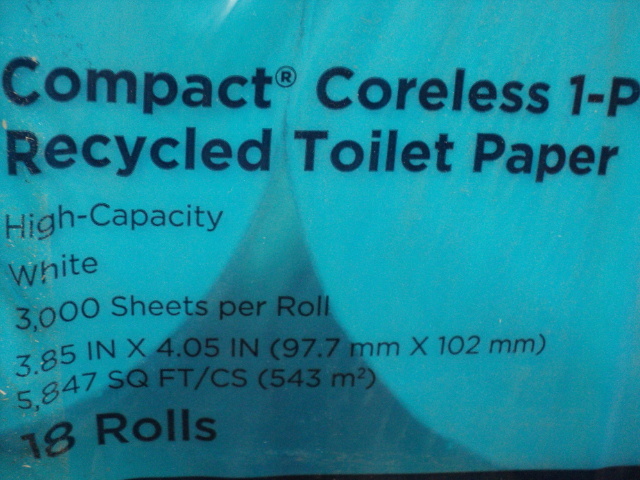 lot 107 image: Compact toilet paper coreless 1 ply...