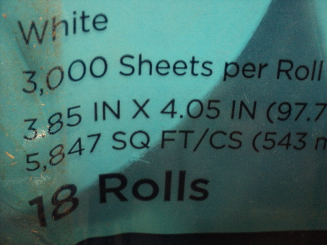lot 109 image: Compact toilet paper coreless 1 ply...