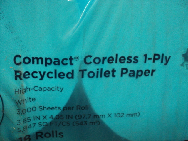 lot 111 image: Compact toilet paper coreless 1 ply...
